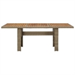 Afuera Living Contemporary Synthetic Poly Rattan Dining Set in Brown/Cream White