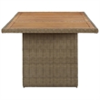 Afuera Living Contemporary Synthetic Poly Rattan Dining Set in Brown/Cream White