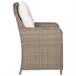 Afuera Living Contemporary Synthetic Poly Rattan Dining Set in Brown/Cream White