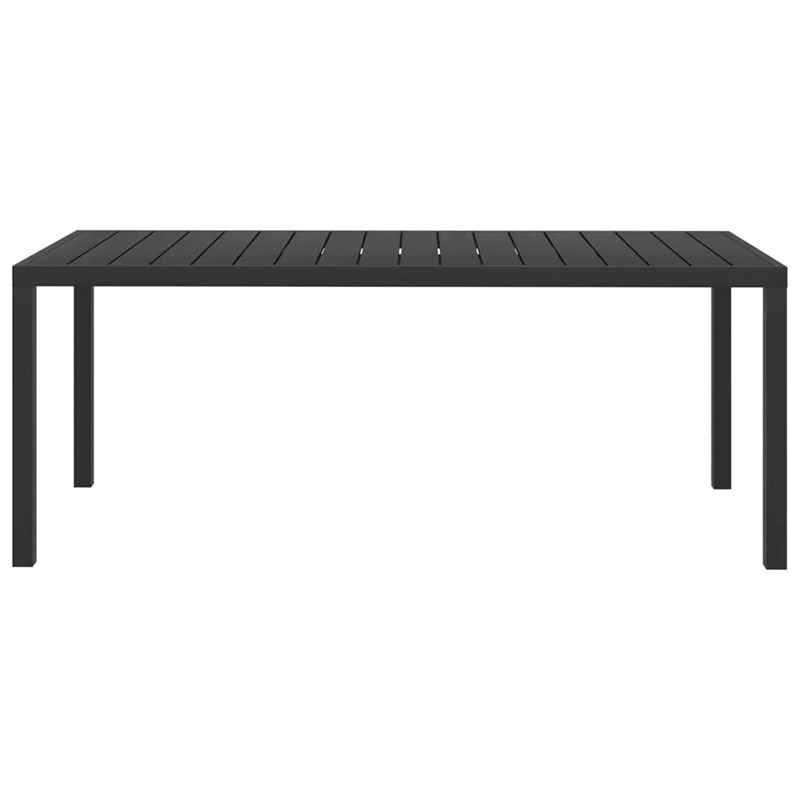 Afuera Living Contemporary Synthetic Poly Rattan Dining Set in Black/Cream White