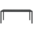 Afuera Living Contemporary Synthetic Poly Rattan Dining Set in Black/Cream White