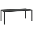Afuera Living Contemporary Synthetic Poly Rattan Dining Set in Black/Cream White