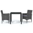 Afuera Living Gray Poly Rattan Medium Light Weight Dining Set