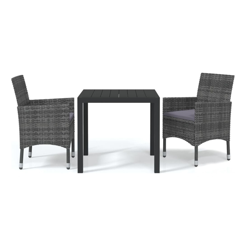 Afuera Living Gray Poly Rattan Medium Light Weight Dining Set