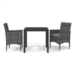 Afuera Living Gray Poly Rattan Medium Light Weight Dining Set