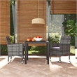 Afuera Living Gray Poly Rattan Medium Light Weight Dining Set