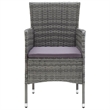 Afuera Living Gray Poly Rattan Medium Light Weight Dining Set