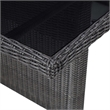 Afuera Living Dining Set in Black PE Rattan/Glass/Powder-Coated Steel Large
