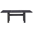 Afuera Living Dining Set in Black PE Rattan/Glass/Powder-Coated Steel Large