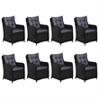 Afuera Living Outdoor Dining Set in Black Powder-Coated Steel
