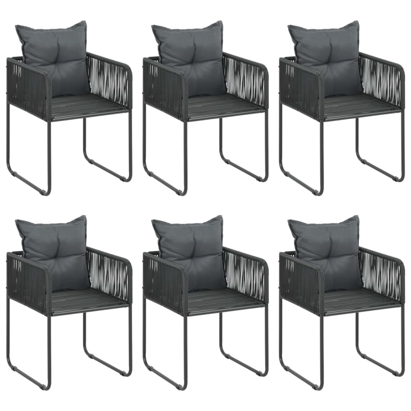 Afuera Living Aluminum/PVC Rattan/Steel Large Dining Set in Black/Brown