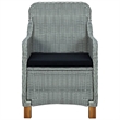 Afuera Living Contemporary Synthetic Poly Rattan Patio Dining Set in Light Gray