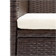 Afuera Living Contemporary Poly Rattan Dining Set in Brown/Cream White