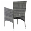 Afuera Living Contemporary PE Rattan & Glass Medium Dining Set in Gray