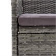 Afuera Living Contemporary PE Rattan & Glass Medium Dining Set in Gray