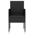 Afuera Living Contemporary Medium PE Rattan Garden Dining Set in Black