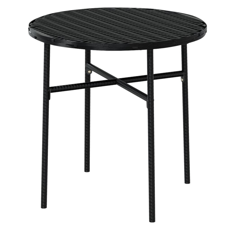 Afuera Living Contemporary Medium PE Rattan Garden Dining Set in Black