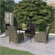 Afuera Living Contemporary PE Rattan Medium Garden Dining Set in Brown