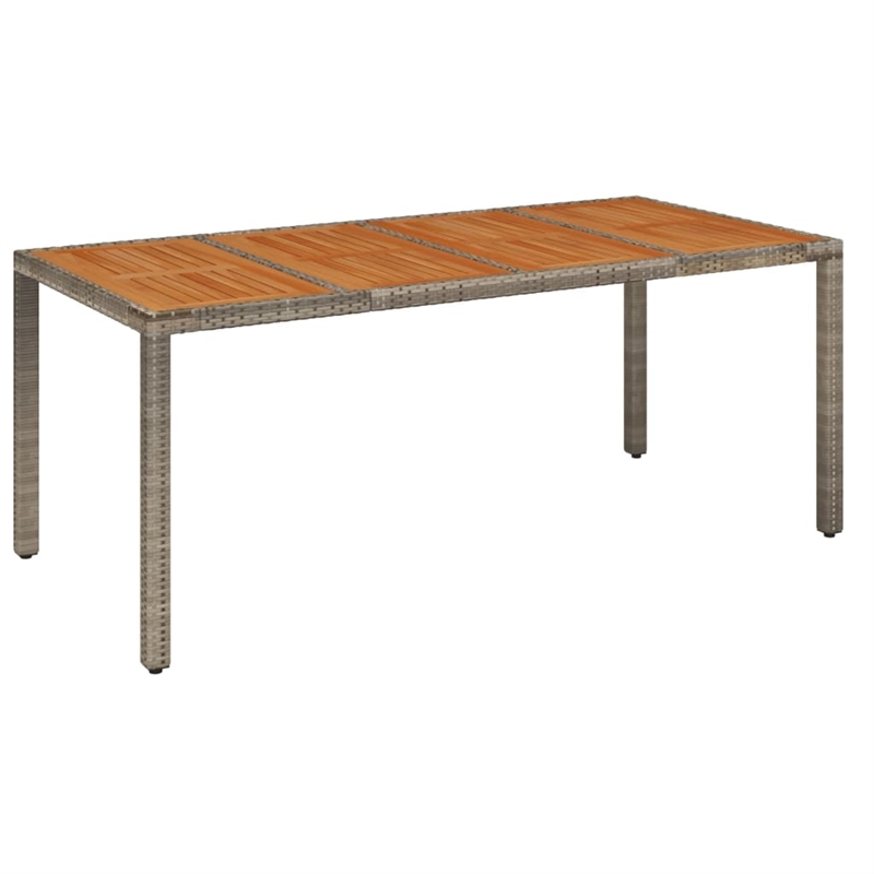 Afuera Living Contemporary PE Rattan Modular Garden Dining Set in Gray