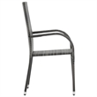 Afuera Living Solid Acacia Wood Stackable Dining Set in Gray