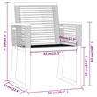 Afuera Living Medium Powder-Coated Steel Dining Set in Black