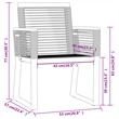 Afuera Living Medium Powder-Coated Steel Dining Set in Black