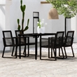 Afuera Living Medium Powder-Coated Steel Dining Set in Black