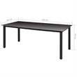 Afuera Living PE Rattan Large Rectangular Dining Set in Gray