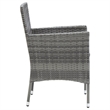 Afuera Living PE Rattan Large Rectangular Dining Set in Gray