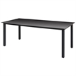 Afuera Living PE Rattan Large Rectangular Dining Set in Gray