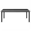 Afuera Living PE Rattan Large Rectangular Dining Set in Gray