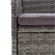 Afuera Living PE Rattan Large Rectangular Dining Set in Gray