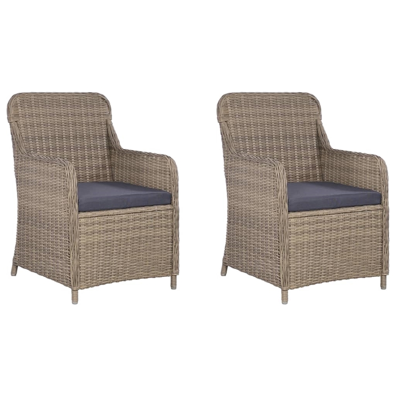 Afuera Living Solid Acacia Wood/PE Rattan Dining Set in Brown