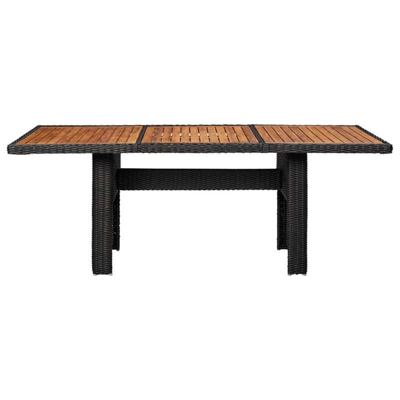 Afuera Living Black PE Rattan Large Durable Garden Dining Set