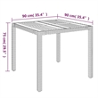 Afuera Living PE Rattan Garden Dining Set Rectangular in Gray