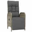 Afuera Living PE Rattan Garden Dining Set Rectangular in Gray