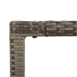 Afuera Living PE Rattan Garden Dining Set Rectangular in Gray