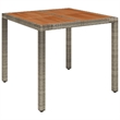 Afuera Living PE Rattan Garden Dining Set Rectangular in Gray