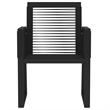Afuera Living Contemporary Powder-Coated Steel Dining Set in Black