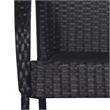 Afuera Living Contemporary Polyethylene Rattan Dining Set in Black