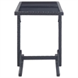 Afuera Living Contemporary Polyethylene Rattan Dining Set in Black