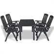 Afuera Living Anthracite Plastic Standard Foldable Outdoor Dining Set