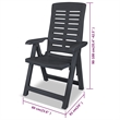 Afuera Living Anthracite Plastic Standard Foldable Outdoor Dining Set
