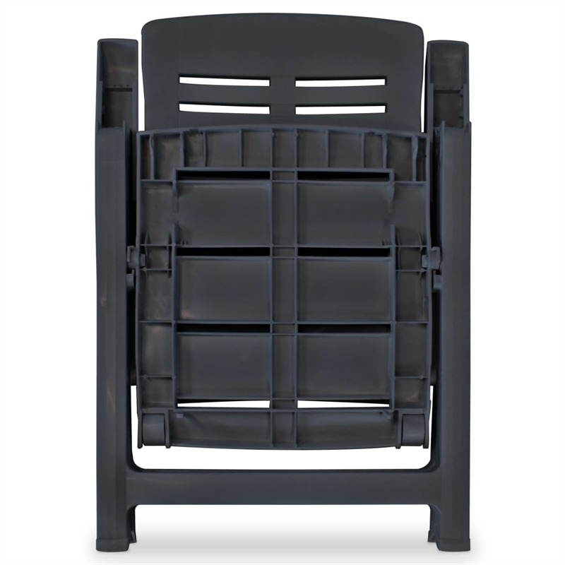 Afuera Living Anthracite Plastic Standard Foldable Outdoor Dining Set