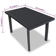 Afuera Living Anthracite Plastic Standard Foldable Outdoor Dining Set