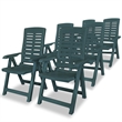 Afuera Living Green Durable Plastic Standard Foldable Outdoor Dining Set