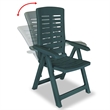 Afuera Living Green Durable Plastic Standard Foldable Outdoor Dining Set