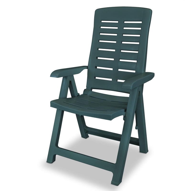 Afuera Living Green Durable Plastic Standard Foldable Outdoor Dining Set