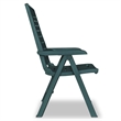 Afuera Living Green Durable Plastic Standard Foldable Outdoor Dining Set