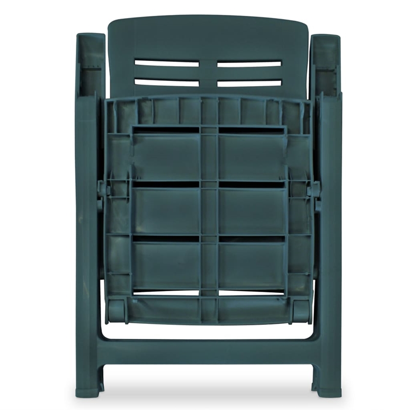Afuera Living Green Durable Plastic Standard Foldable Outdoor Dining Set